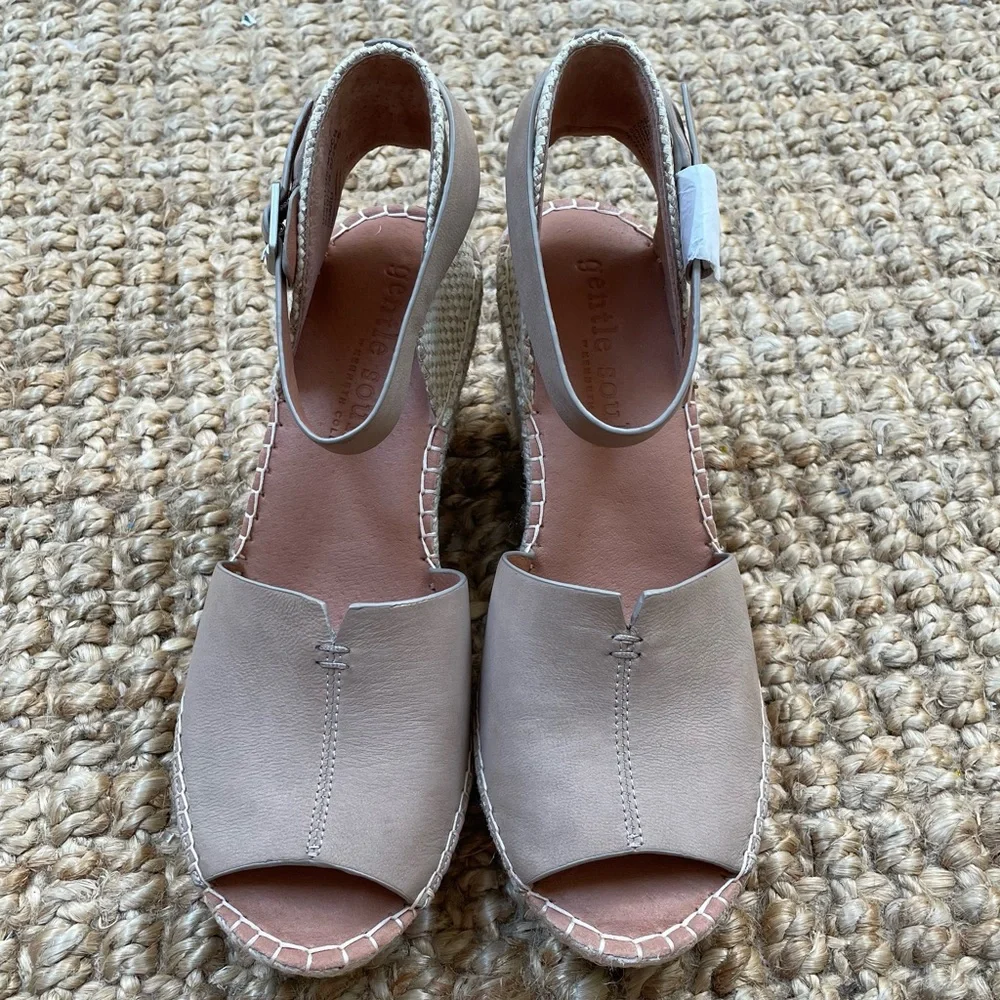Gentle Souls Espadrille Strap Platform Wedge Sandals size 9 - Picture 6 of 11